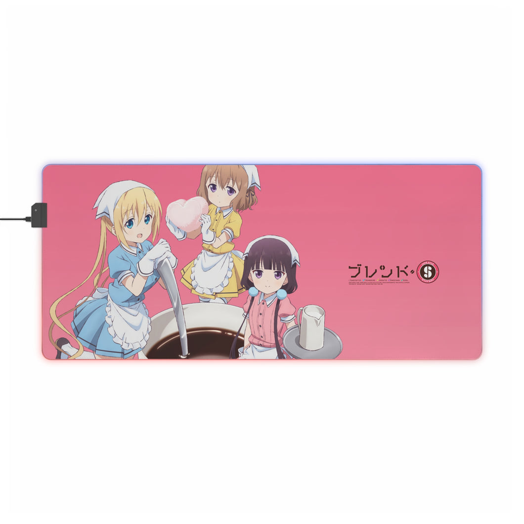 Blend S Maika Sakuranomiya, Kaho Hinata, Mafuyu Hoshikawa RGB LED Mouse Pad (Desk Mat)