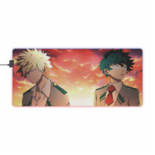 Load image into Gallery viewer, My Hero Academia Izuku Midoriya, Katsuki Bakugou RGB LED Mouse Pad (Desk Mat)
