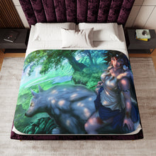 Load image into Gallery viewer, Princess Mononoke Sherpa Blanket
