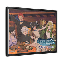 Load image into Gallery viewer, Is It Wrong to Try to Pick Up Girls in a Dungeon? Bell Cranel, Hestia, Liliruca Arde, Welf Crozzo Canvas Framed Art Print
