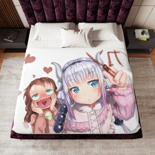 Load image into Gallery viewer, Miss Kobayashi&#39;s Dragon Maid Kanna Kamui, Kobayashi San Chi No Maid Dragon, Riko Saikawa Sherpa Blanket
