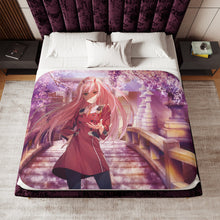 Load image into Gallery viewer, Zero Two Smile Sherpa Blanket
