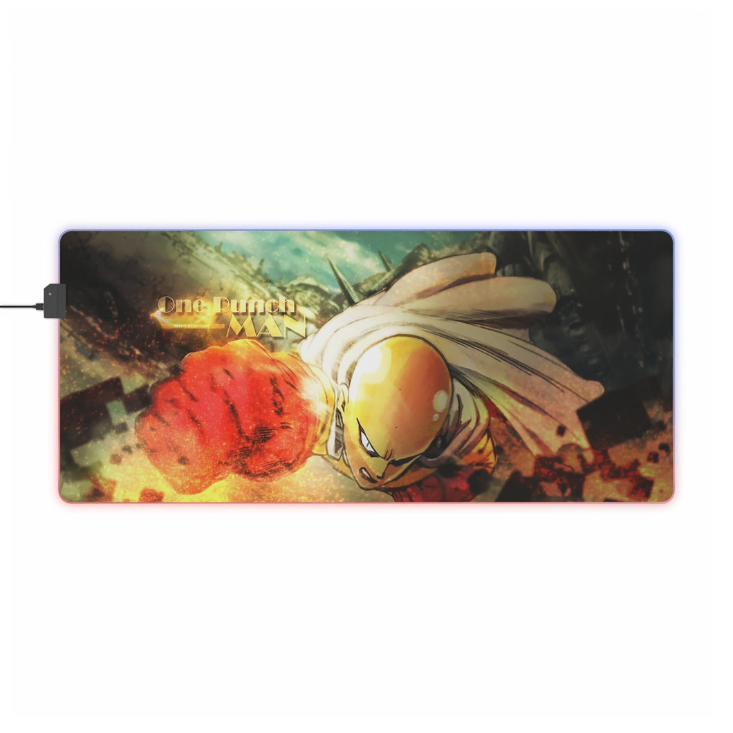 Anime One-Punch Man RGB LED Mouse Pad (Desk Mat)