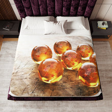 Load image into Gallery viewer, The 7 Dragon Balls Sherpa Blanket

