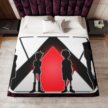 Load image into Gallery viewer, Hunter x Hunter Ending Background White Sherpa Blanket
