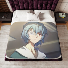 Load image into Gallery viewer, Neon Genesis Evangelion Rei Ayanami Sherpa Blanket
