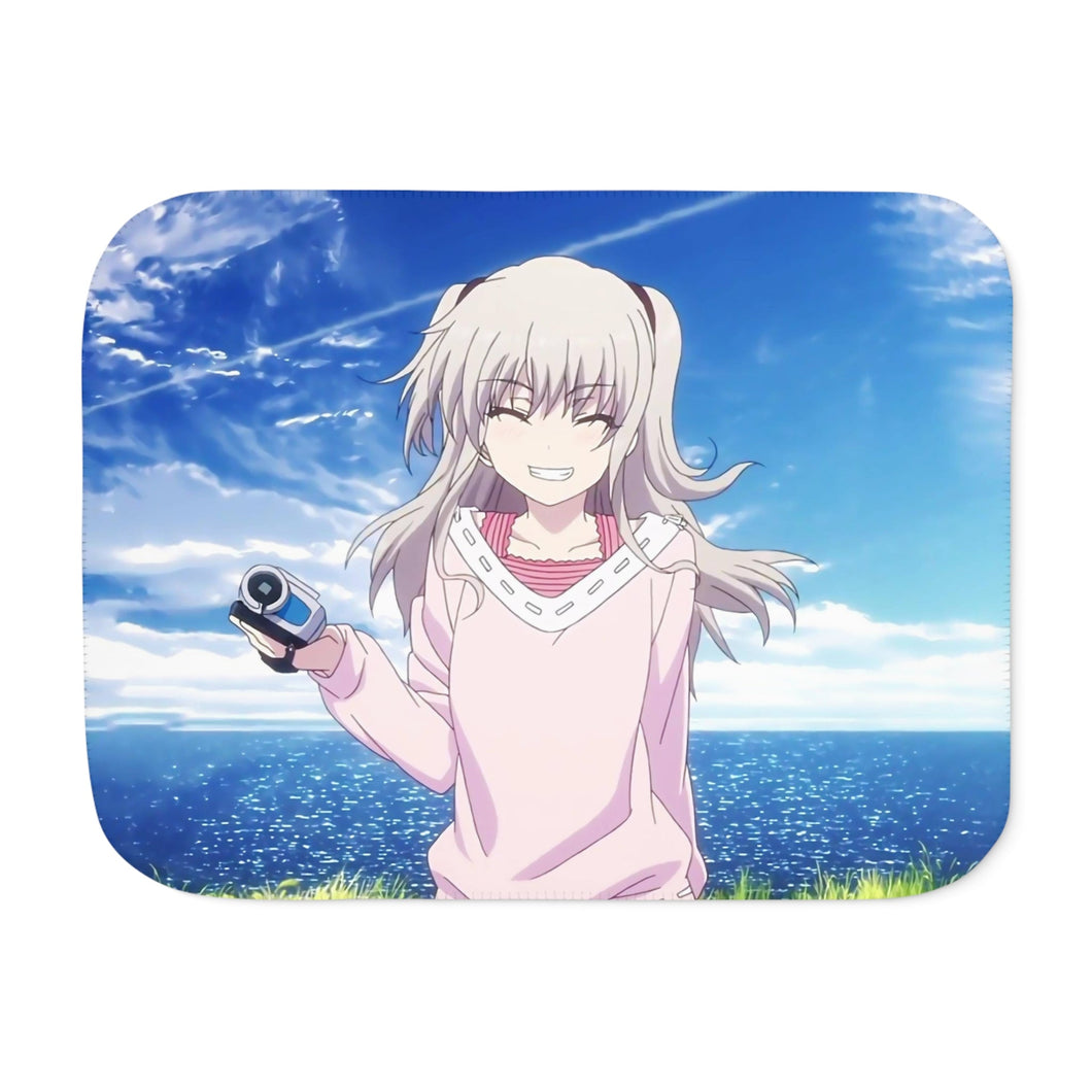 Nao Tomori smiling Sherpa Blanket