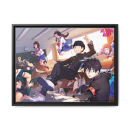 Mob Psycho 100 Arataka Reigen, Shigeo Kageyama, Ritsu Kageyama, Teruki Hanazawa, Tome Kurata Canvas Framed Art Print