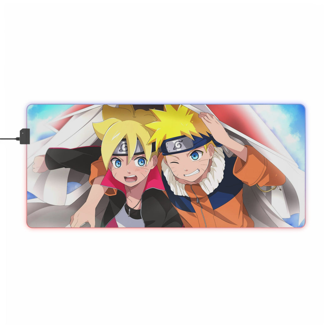 Naruto and Boruto RGB LED Mouse Pad (Desk Mat)