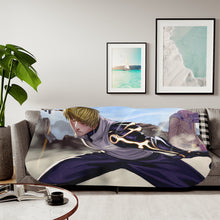 Load image into Gallery viewer, Genos and Saitama Sherpa Blanket

