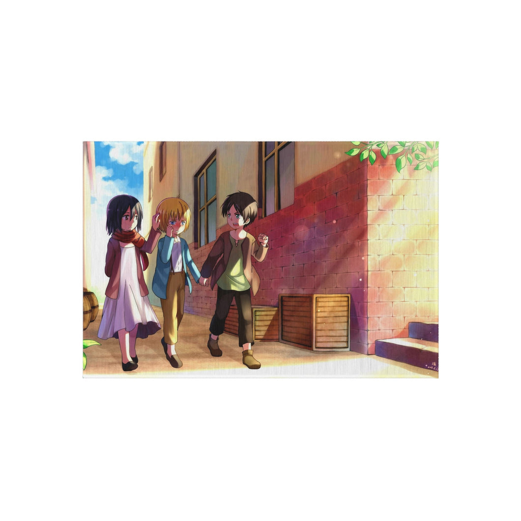 Eren,Mikasa and Armin Rug