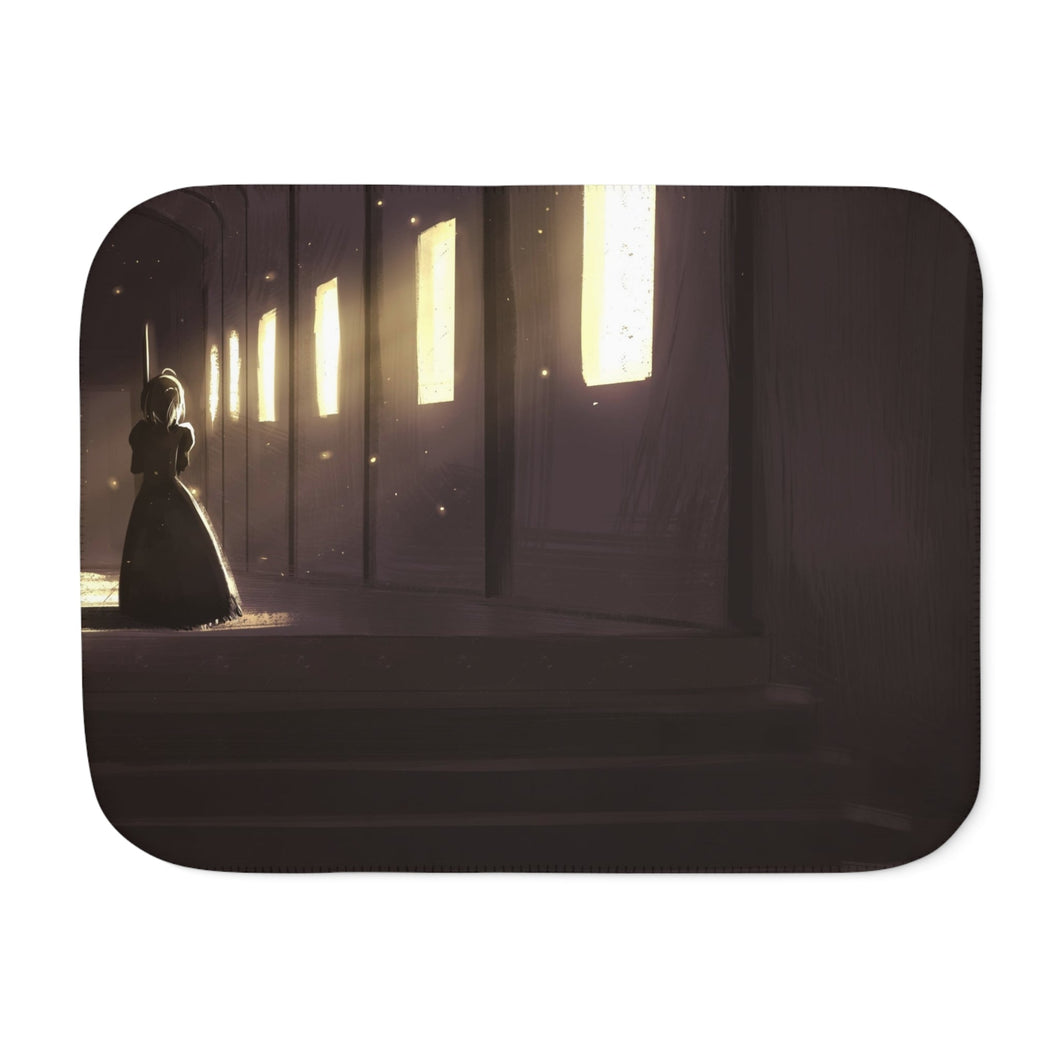 Saber (Fate Series) Sherpa Blanket