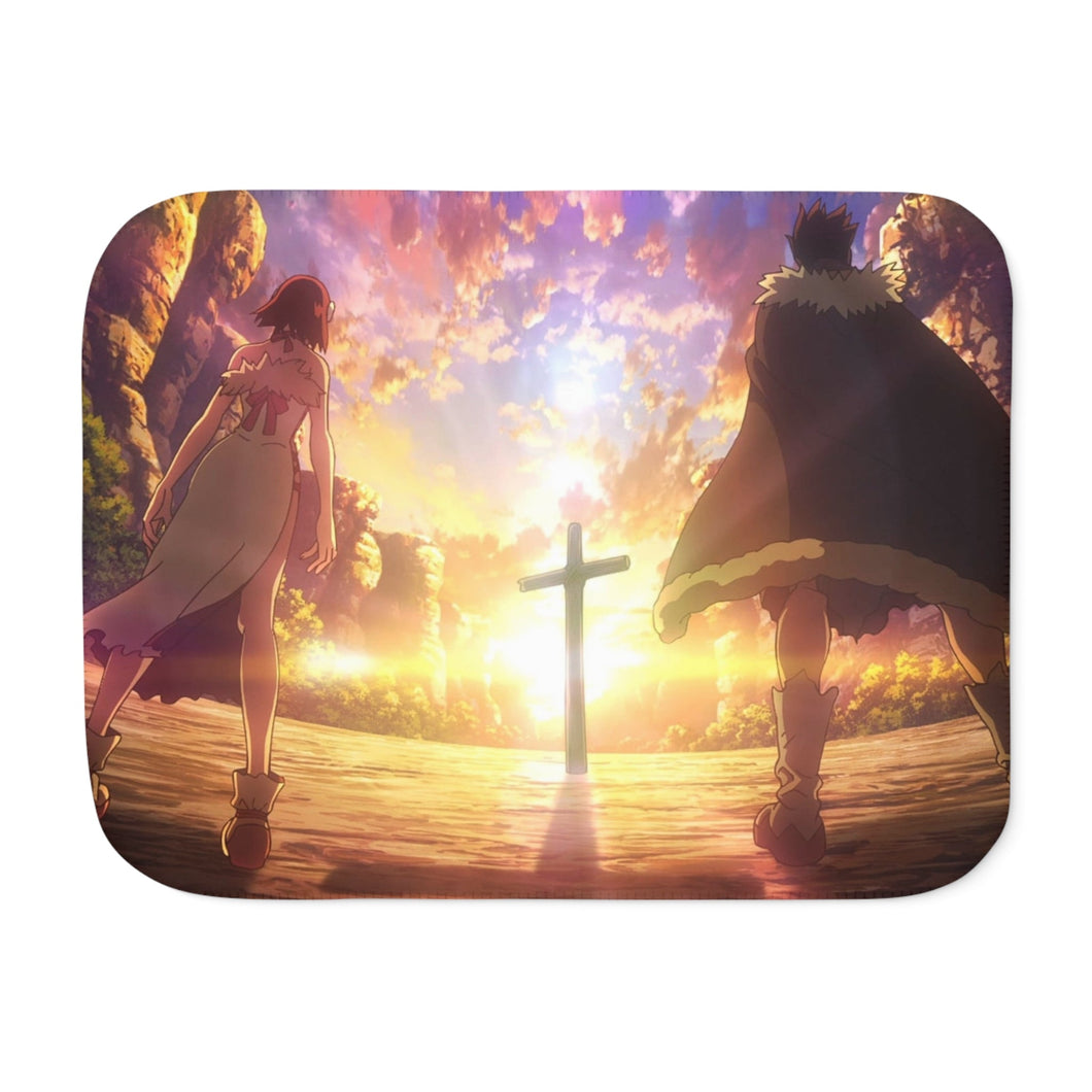 Dr. Stone Yuzuriha Ogawa Sherpa Blanket