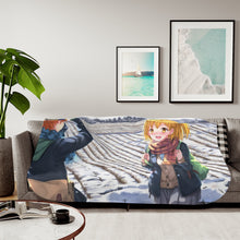 Load image into Gallery viewer, Hinata Shouyou &amp; Yachi Hitoka Sherpa Blanket
