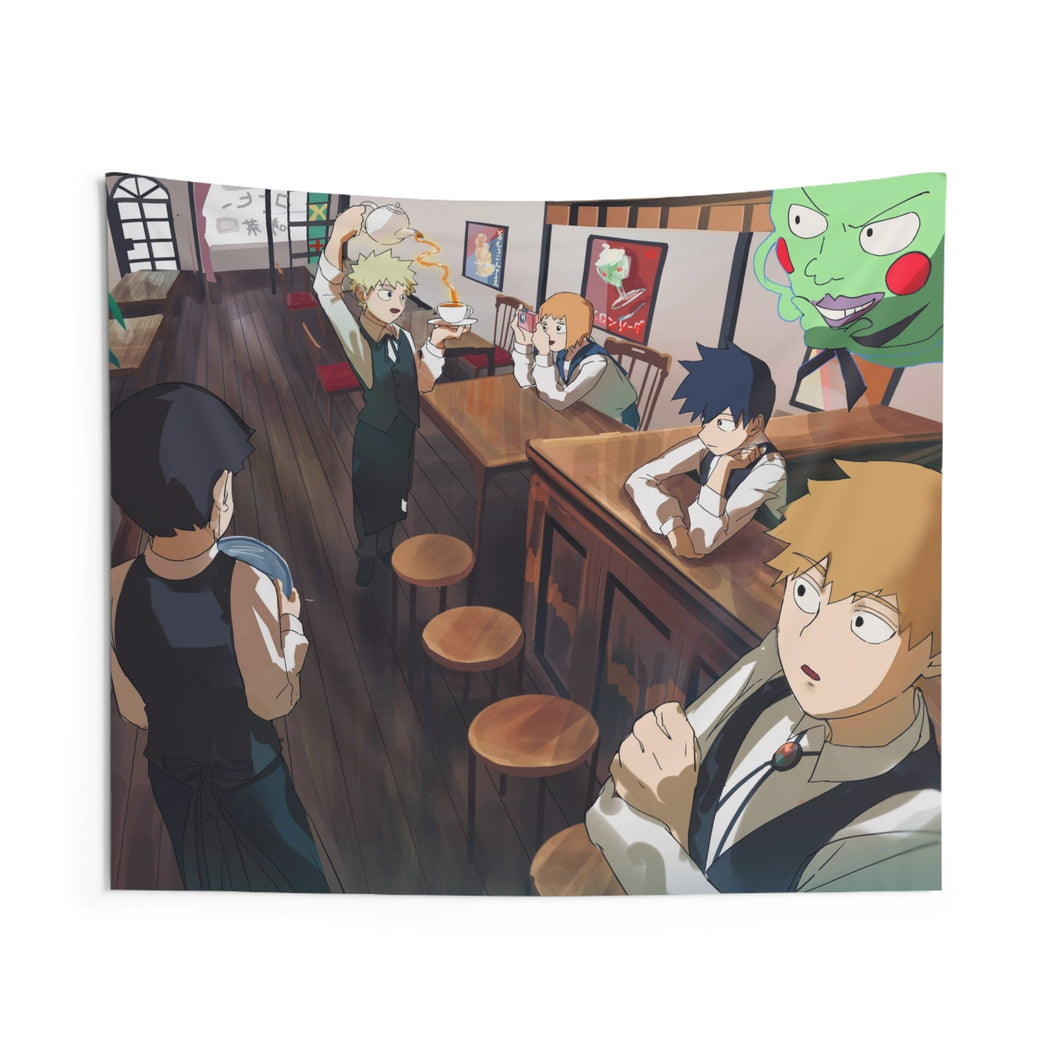 Mob Psycho 100 Arataka Reigen, Shigeo Kageyama, Teruki Hanazawa Indoor Wall Tapestry