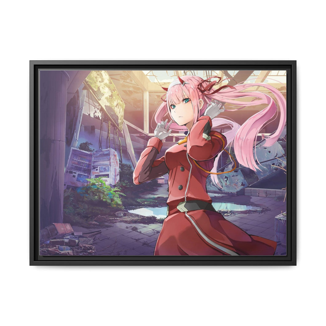 Cute Zero Two Canvas Framed Art Print