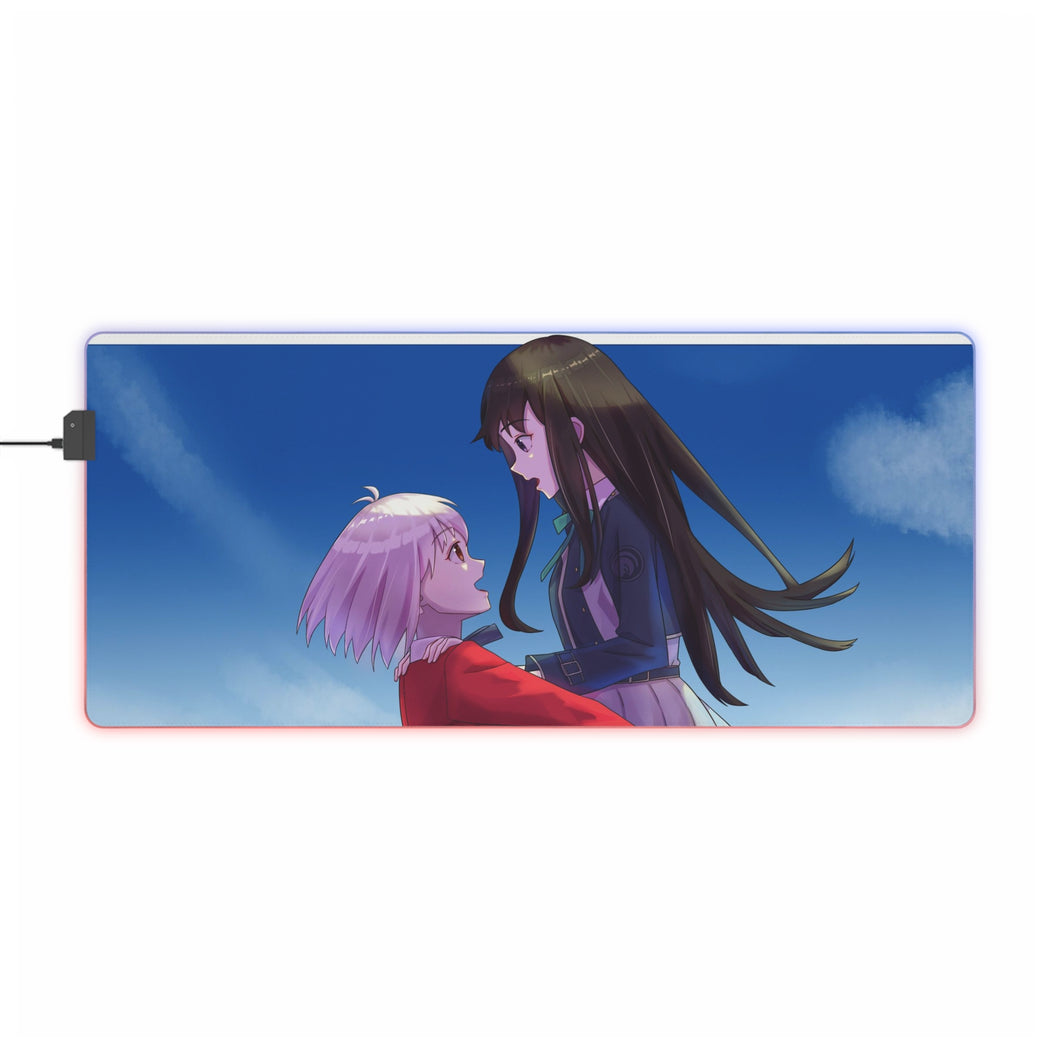 Lycoris Recoil Takina Inoue, Chisato Nishikigi RGB LED Mouse Pad (Desk Mat)