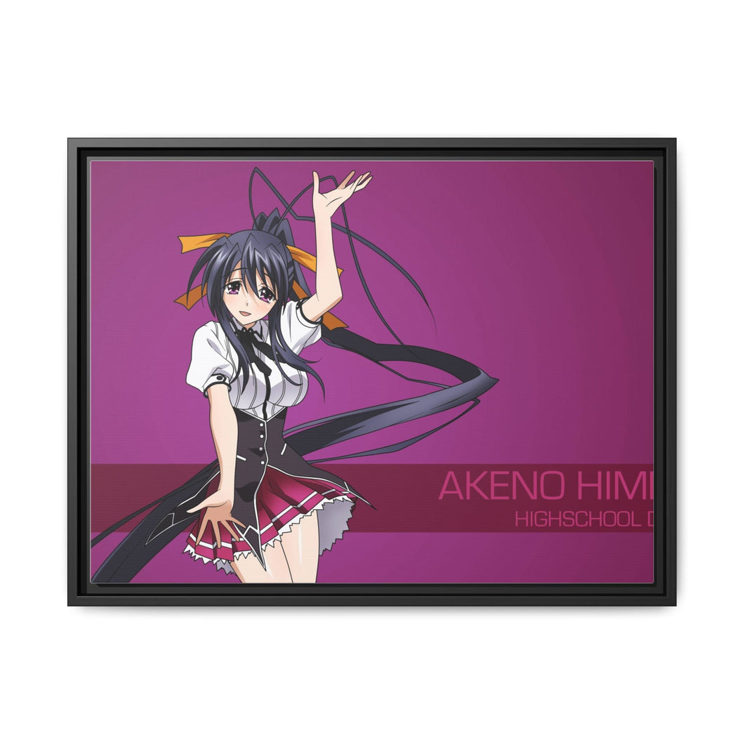 High School DxD Akeno Himejima Canvas Framed Art Print