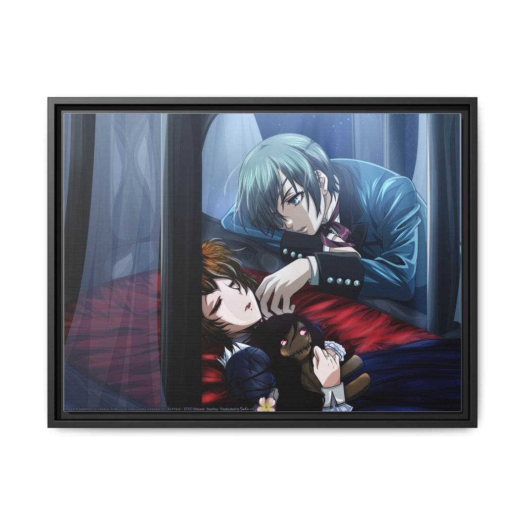 Black Butler Canvas Framed Art Print