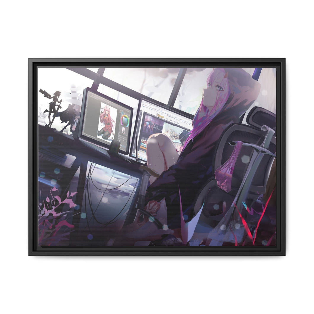 Anime Darling in the FranXX Canvas Framed Art Print
