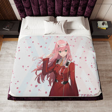 Load image into Gallery viewer, Zero Two Blossoms World Sherpa Blanket
