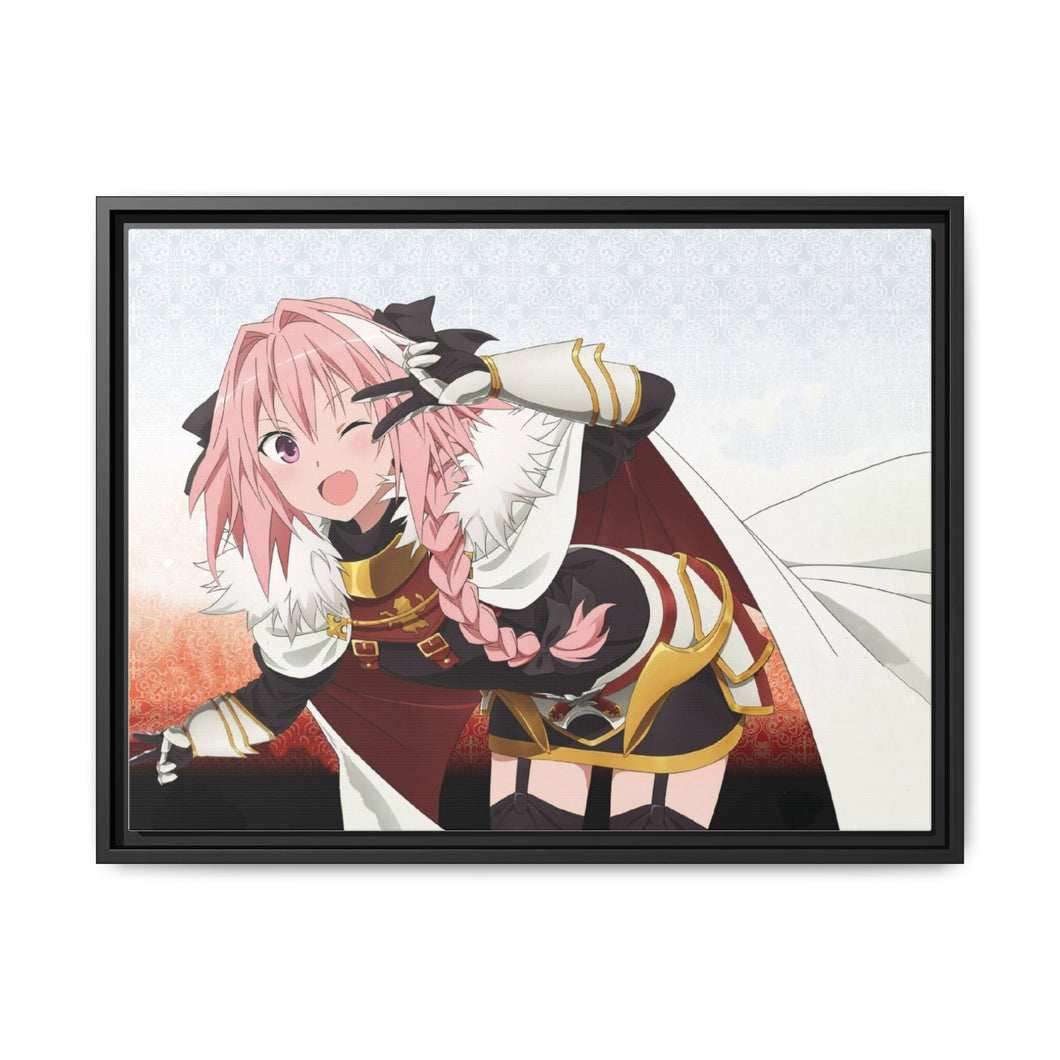 Rider of Black Canvas Framed Art Print
