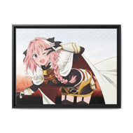 Rider of Black Canvas Framed Art Print