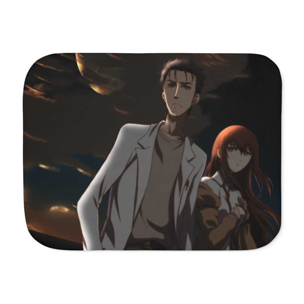Makise Kurisu & Rintaro Okabe Sherpa Blanket