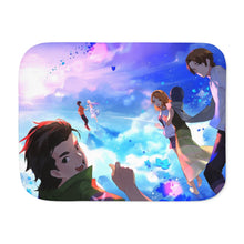 Load image into Gallery viewer, Anohana Meiko Honma, Jinta Yadomi, Naruko Anjou, Tetsudou Hisakawa, Chiriko Tsurumi Sherpa Blanket
