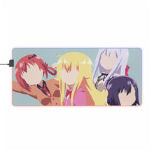 Load image into Gallery viewer, Gabriel DropOut Satanichia Kurumizawa Mcdowell, Gabriel Tenma White, Vignette Tsukinose April, Raphiel Shiraha Ainsworth RGB LED Mouse Pad (Desk Mat)
