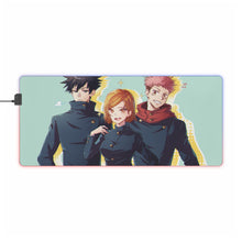 Load image into Gallery viewer, Yuji Itadori Megumi Fushiguro RGB LED Mouse Pad (Desk Mat)
