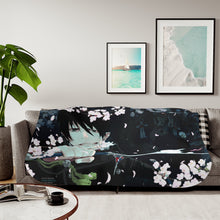 Load image into Gallery viewer, Anime Blue Exorcistr Sherpa Blanket

