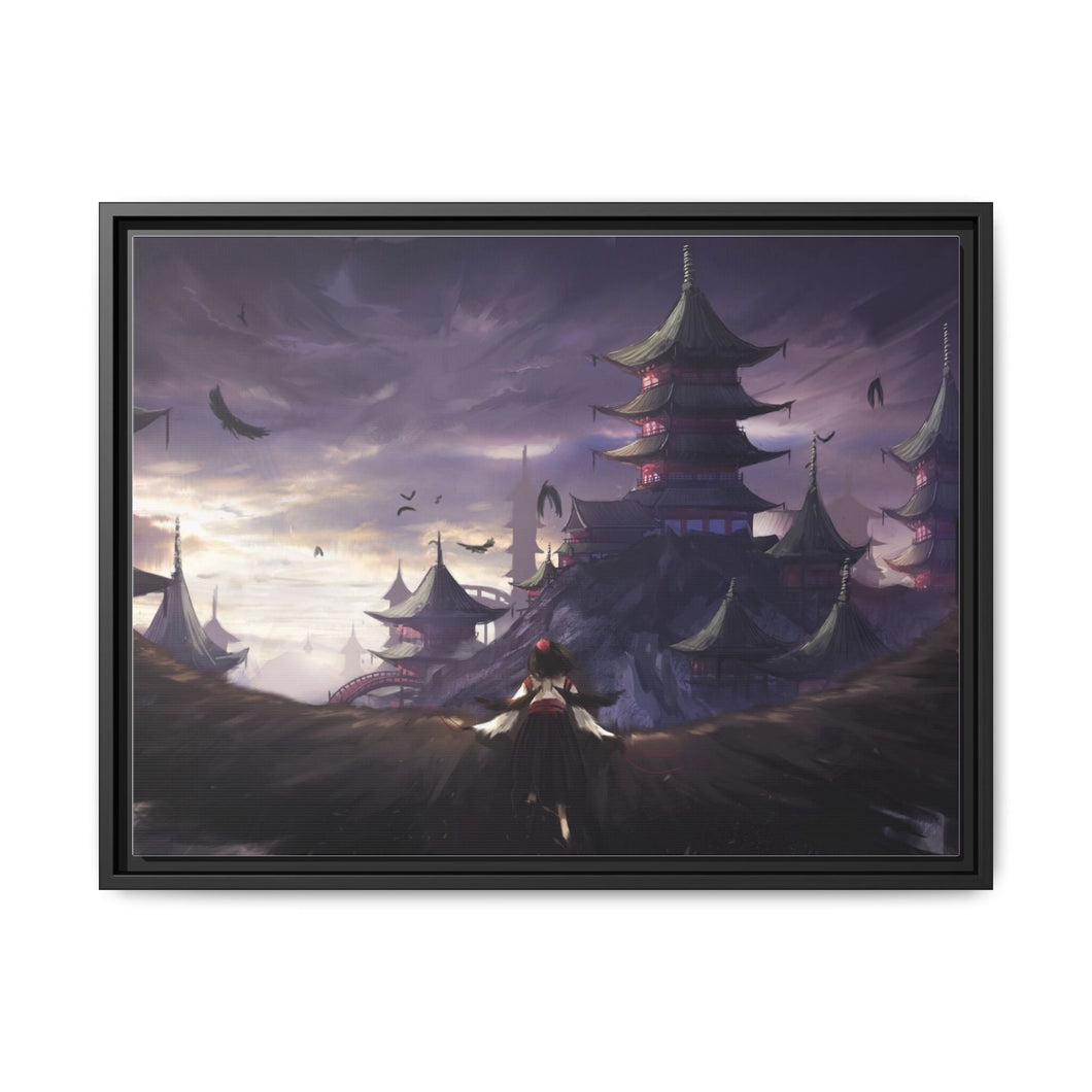 Anime Touhou Canvas Framed Art Print