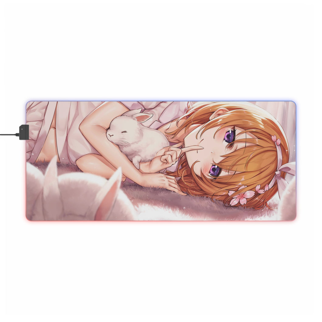 Is The Order A Rabbit? RGB LED Mouse Pad (Desk Mat)