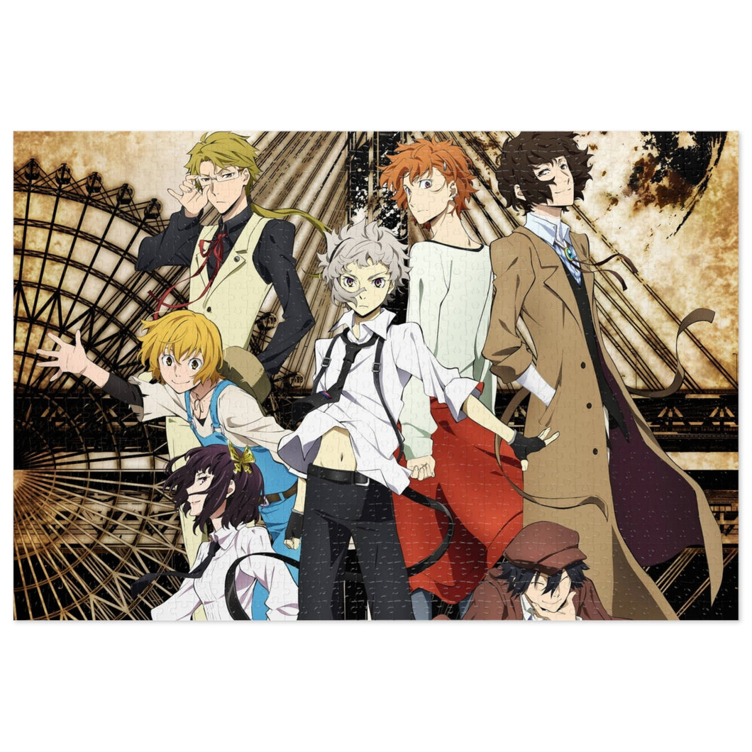 Bungou Stray Dogs Osamu Dazai, Atsushi Nakajima, Ranpo Edogawa, Akiko Yosano, Doppo Kunikida Jigsaw Puzzle
