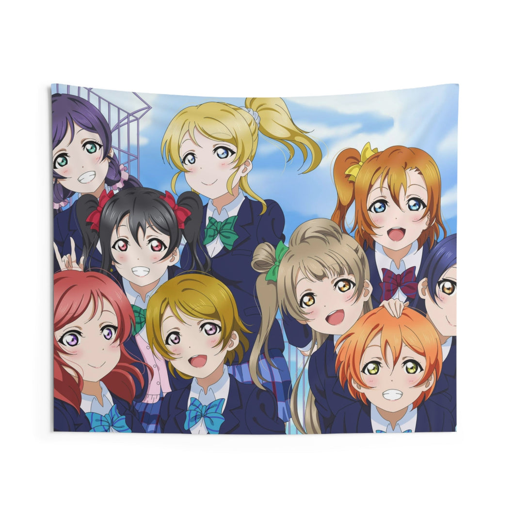 Love Live! Maki Nishikino, Kotori Minami, Umi Sonoda, Honoka Kousaka, Rin Hoshizora Indoor Wall Tapestry
