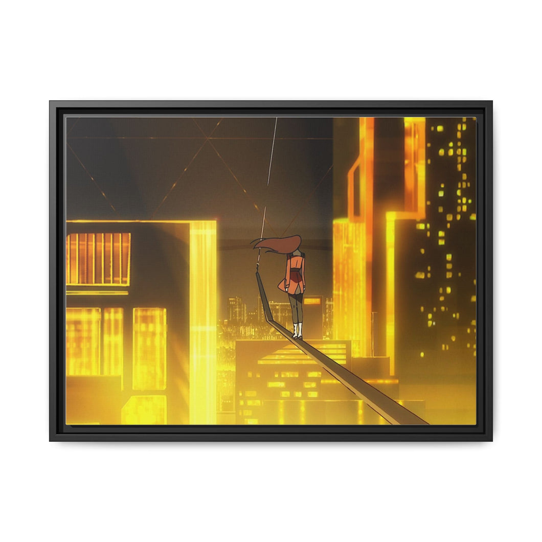 On the Edge! Canvas Framed Art Print