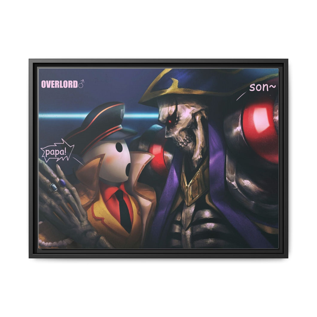 Ainz Ooal Gown and Pandora's Actor Canvas Framed Art Print