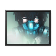 Shinya Kogami wearing Gas Mask Canvas Framed Art Print