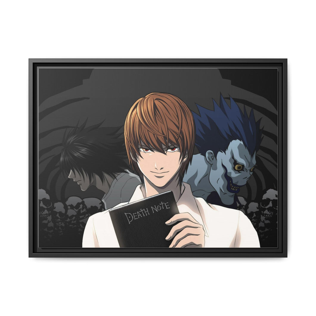 Death Note Light Yagami, Ryuk Canvas Framed Art Print