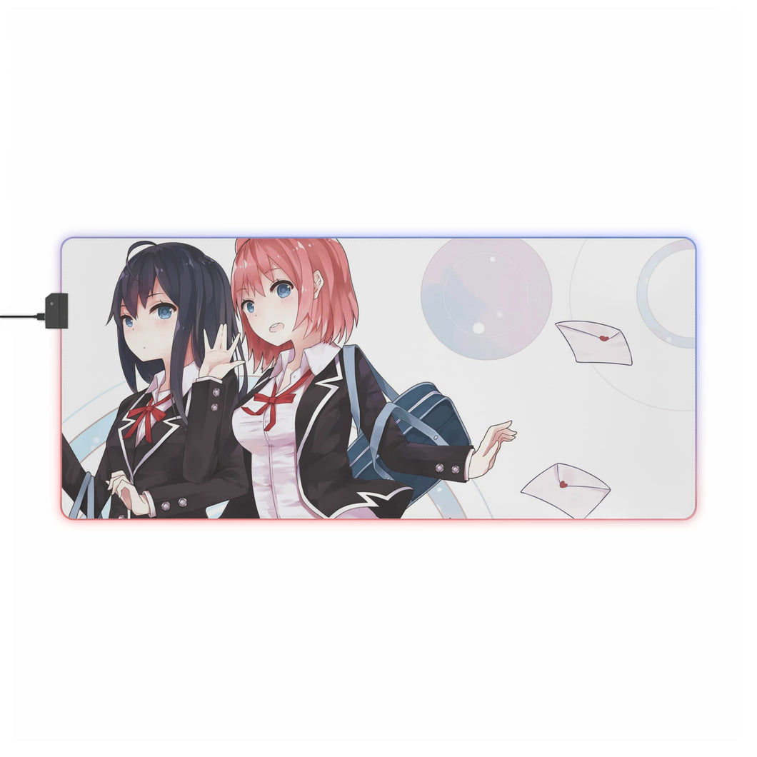 My Teen Romantic Comedy SNAFU Yukino Yukinoshita, Yui Yuigahama RGB LED Mouse Pad (Desk Mat)