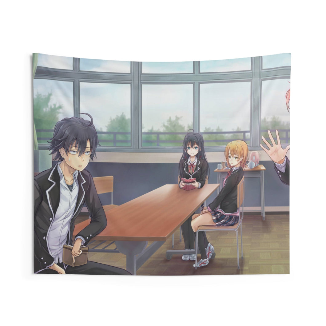 My Teen Romantic Comedy SNAFU Hachiman Hikigaya, Yukino Yukinoshita, Yui Yuigahama Indoor Wall Tapestry