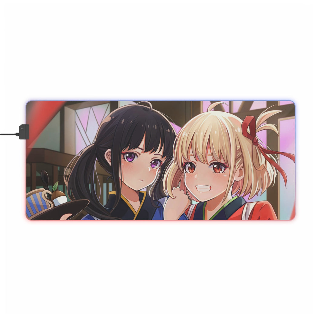 Chisato Nishikigi & Takina Inoue RGB LED Mouse Pad (Desk Mat)