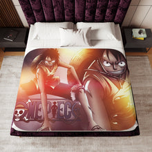 Load image into Gallery viewer, Monkey D. Luffy Sherpa Blanket
