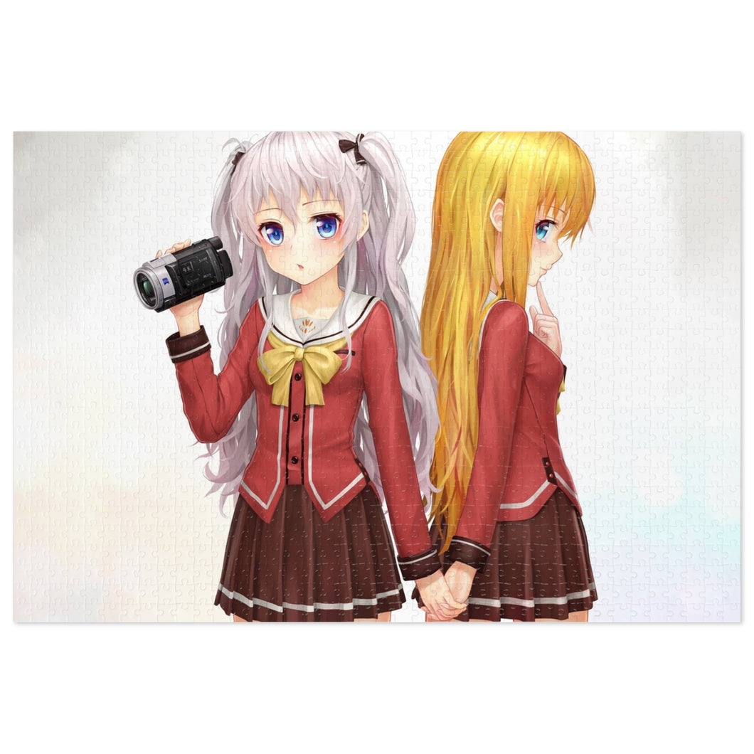 Nao Tomori and Yusa Nishimori holding hands Jigsaw Puzzle