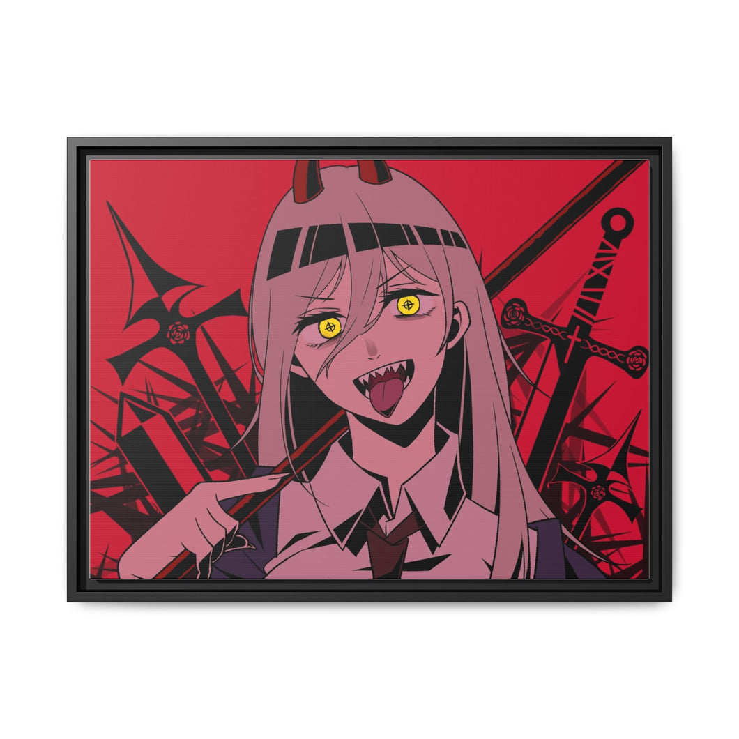 Anime Chainsaw Man Canvas Framed Art Print