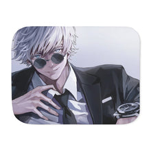 Load image into Gallery viewer, Satoru Gojo Sherpa Blanket
