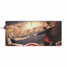 Load image into Gallery viewer, Durarara!! Izaya Orihara, Shizuo Heiwajima RGB LED Mouse Pad (Desk Mat)
