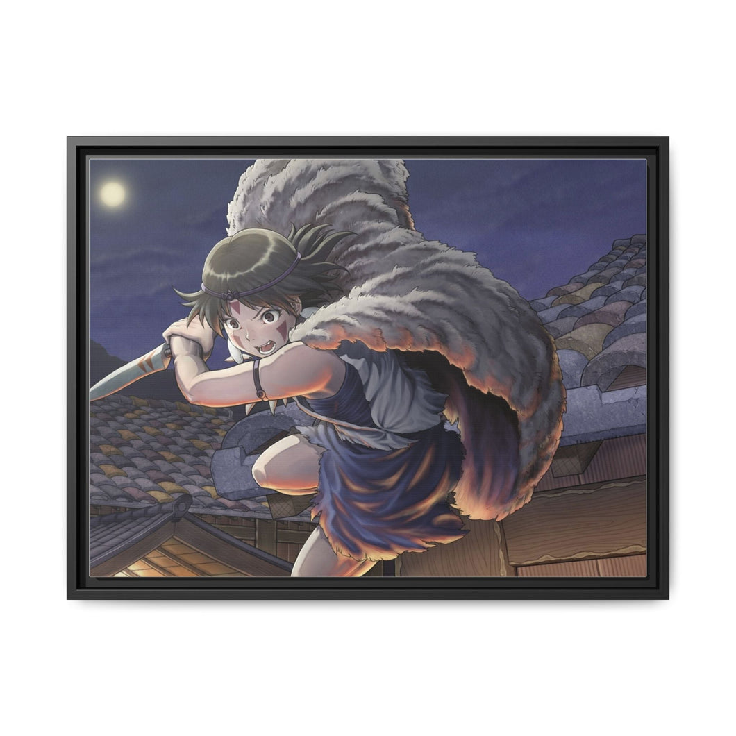 Anime Princess Mononoke Canvas Framed Art Print
