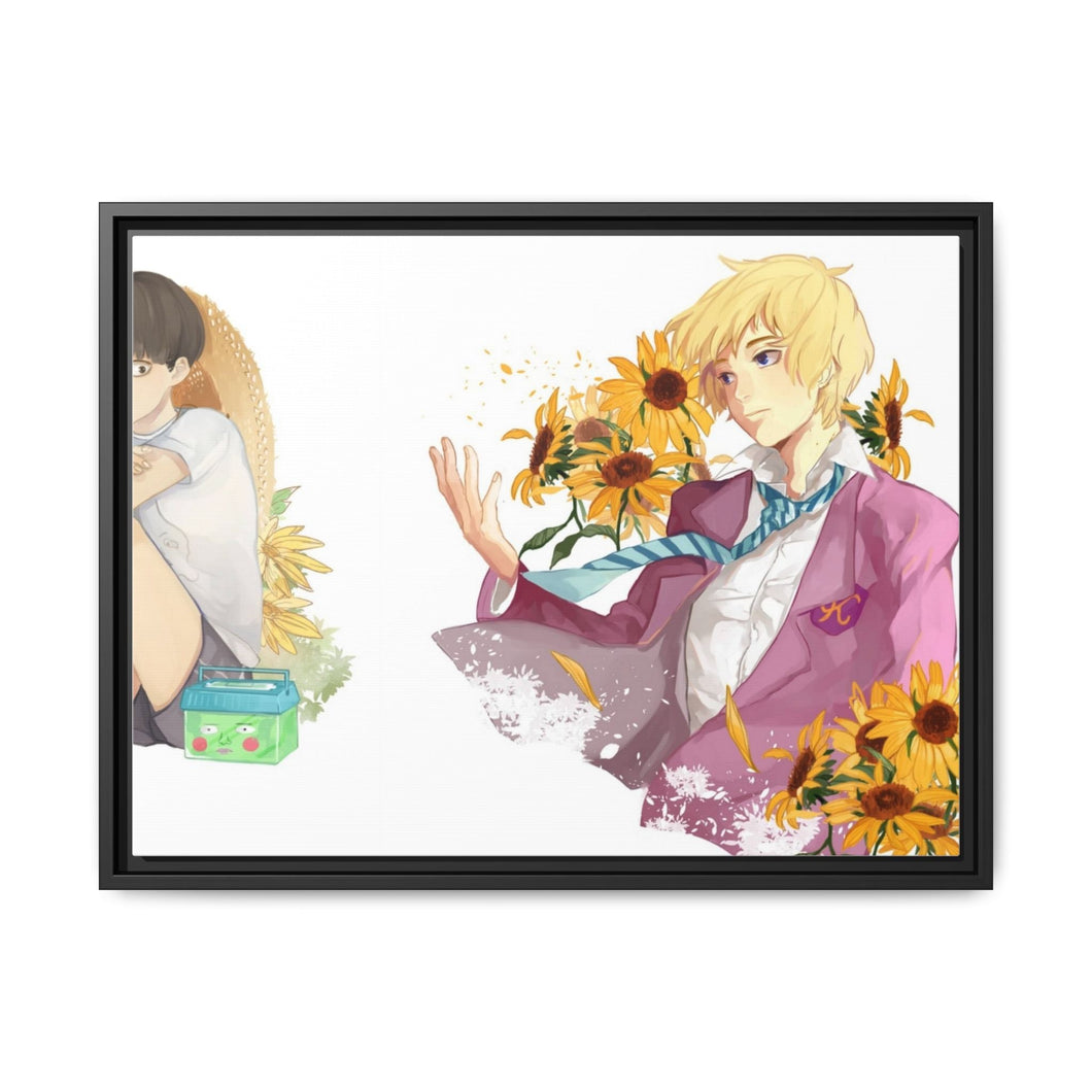 Mob Psycho 100 Arataka Reigen, Shigeo Kageyama Canvas Framed Art Print